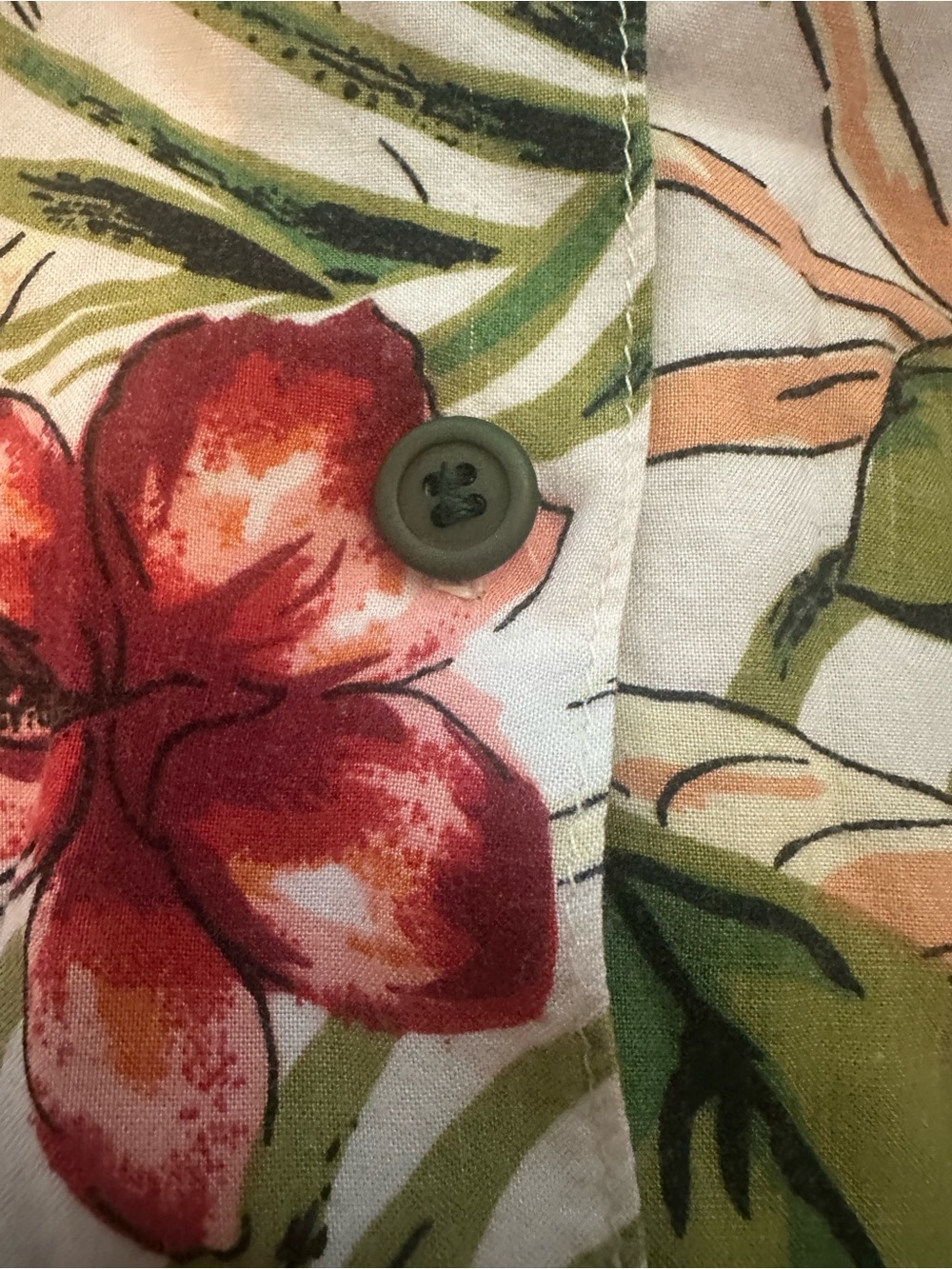 California Krush Women’s Tropical Shirt Size L 100% Rayon - Picture 4 of 5